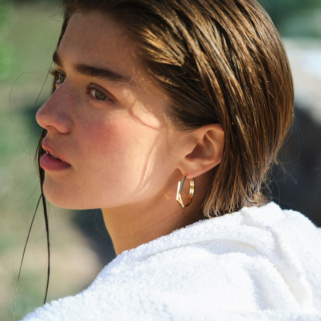 Antifer 2-row hoop earring L